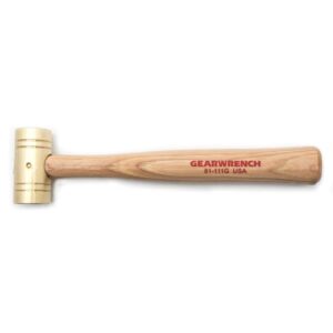 gearwrench brass hammer with hickory handle, 1 lb. - 81-111g