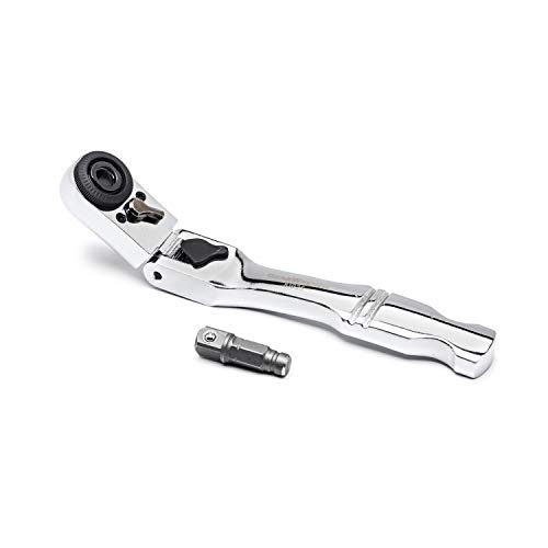 GEARWRENCH 1/4" Drive 72 Tooth Quick Release Locking Flex Slim Head Ratchet, 6" - 81025