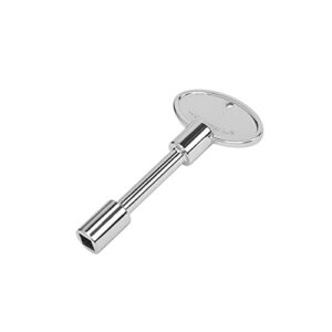 skyflame universal gas valve key fits 1/4" and 5/16" gas valve stems, for fire pit and fireplace, polished chrome - 3 inches