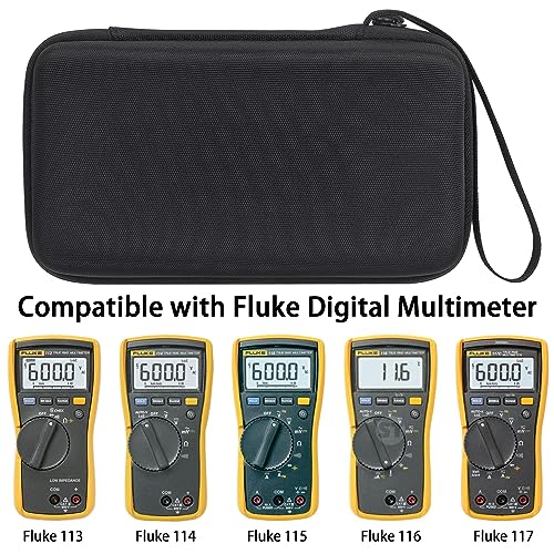 co2CREA Hard Case Compatible with Fluke 117/115 / 116/114 / 113 True-RMS Digital Multimeter