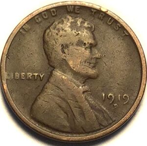 1919 d lincoln wheat cent penny seller good