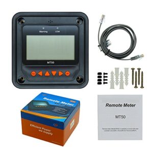 EPEVER Remote Meter MT50 for MPPT Solar Charge Controller LCD Display Monitoring Setting Reading for Tracer-AN, Triron-N, XTRA Series Regulator (MT-50 Remote Meter)