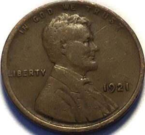 1921 p lincoln wheat cent penny seller good