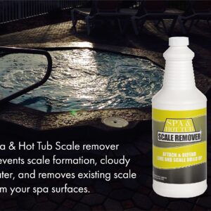 Spa & Hot Tub Scale Remover - Quart - Hot Tub & Spa Descaler, Scale Stain & Lime Stain Remover