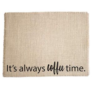 coffee maker mat - the original burlap placemat for your keurig - made in the usa