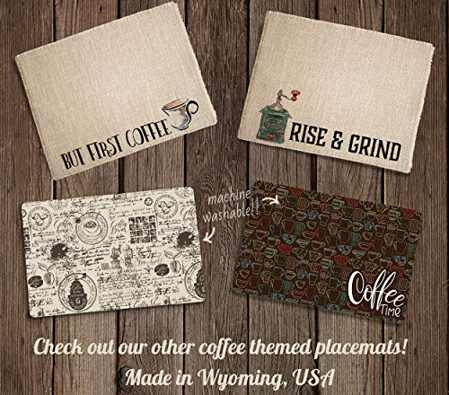 Coffee Maker Mat - The ORIGINAL Burlap Placemat for your Keurig - Made in the USA