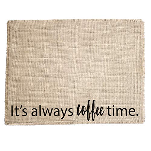 Coffee Maker Mat - The ORIGINAL Burlap Placemat for your Keurig - Made in the USA