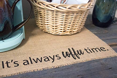 Coffee Maker Mat - The ORIGINAL Burlap Placemat for your Keurig - Made in the USA