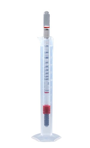 Specific Gravity Hydrometer 1.000-2.000 Dual Scale, by FEC Source. Test Flotation Solution for Fecal Egg Count, Worm Egg Flotation, Measure Liquid for Parasite Egg Flotation.100ml Test Tube Included