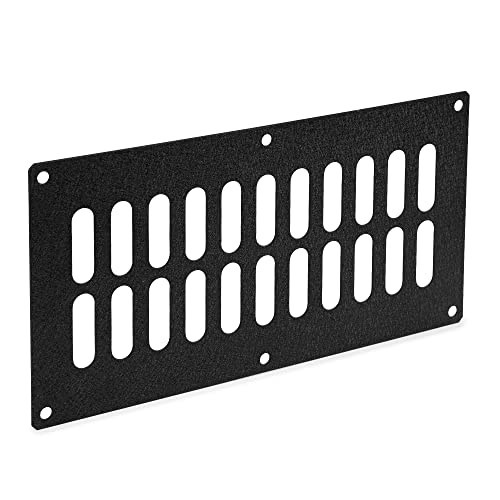 Stanbroil 2 Pcs Fire Pit Slotted Venting Panel Kit, 6x12-inches, Black Steel