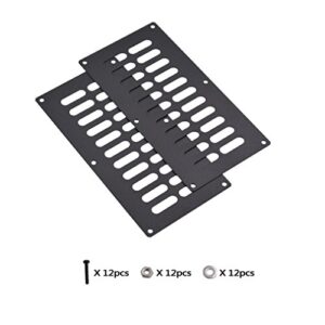 Stanbroil 2 Pcs Fire Pit Slotted Venting Panel Kit, 6x12-inches, Black Steel