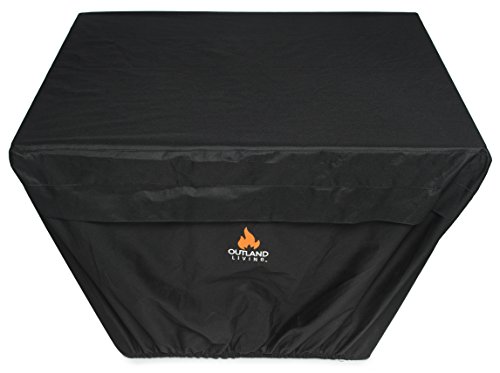 Outland Fire Table 3 Piece Square Accessory Set of Tempered Glass Lid Insert, Tempered Glass Wind Guard Fence, and UV & Water Resistant Durable Cover for 36-Inch Square Series 410 Propane Fire Tables