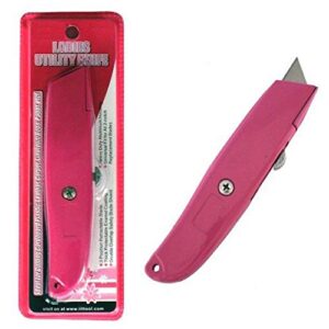 Ladies Utility Knife Box Cutter Retractable Razor Changing Blades Heavy Duty Pk