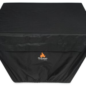 Outland Fire Table UV & Water Resistant Durable Cover for 36-Inch Square Series 410 Outdoor Propane Fire Pit Tables, Square 37-Inch x 26-Inch - Breathable Venting with Mesh Barriers & Watertight Seams