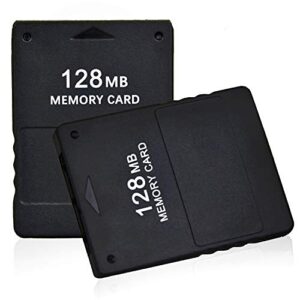 tpfoon 2pcs pack 128mb high speed game memory card compatible with playstation 2 ps2