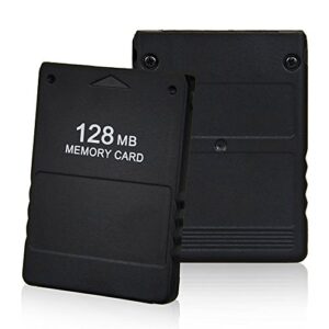 TPFOON 2pcs Pack 128MB High Speed Game Memory Card Compatible with Playstation 2 PS2