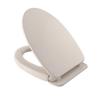 toto ss124-12 softclose, non slamming, elongated toilet seat and lid, elongated, sedona beige