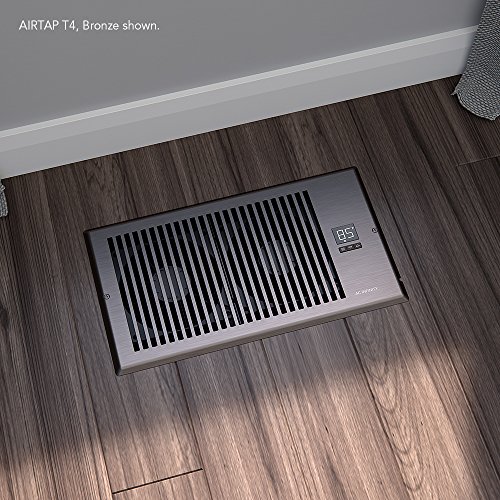 AC Infinity AIRTAP T4, Quiet Register Booster Fan with Thermostat 10-Speed Control, Heating Cooling AC Vent, Fits 4” x 10” Register Holes, Bronze