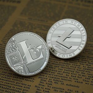 Silver Plated Commemorative Litecoin Collectible Iron Miner Coin - One Item w/Random Color and Design