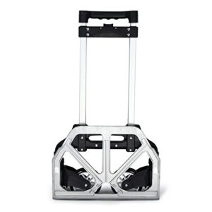 TargetEvo Folding Hand Truck, Aluminum Dolly Cart with Wheels, 170 lbs Capacity Luggage Cart with Rope & Hook for Indoor Outdoor Moving Travel