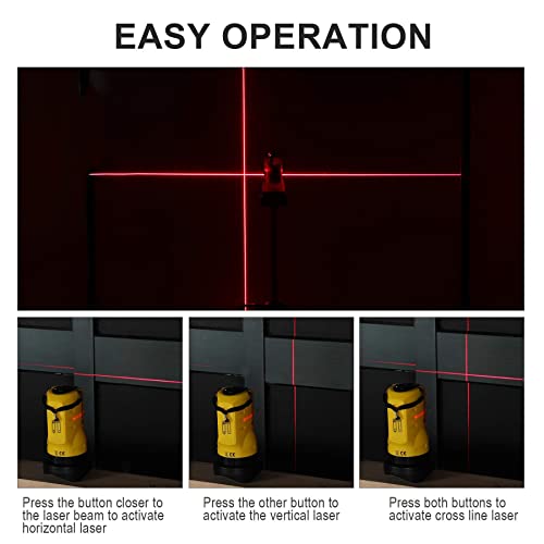 ZELCAN Line Laser Level with Tripod, Auto Leveling Kit Combo with Horizontal/Vertical/Cross-Line, Dual-module Self-Leveling Laser Alignment Tool Set for Hanging Pictures