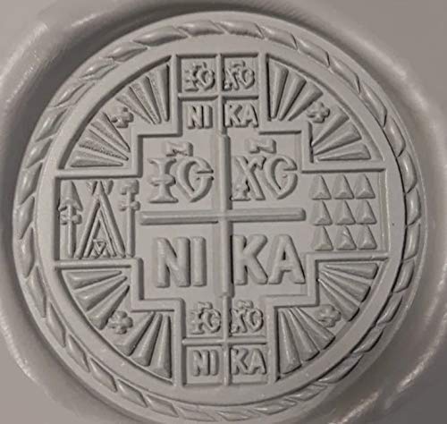 GRECIAN Stamp For The Holy Bread Orthodox Liturgy/Wooden Hand Carved Traditional Prosphora ΙΣ ΧΣ NIKA IC XC NIKA ІС ХС НІКА НИКА GREEK (Diameter: 3.15-7.87 inches / 80-200 mm)