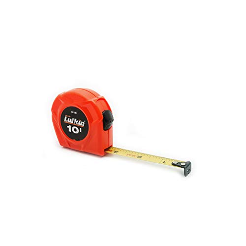 Crescent Lufkin 1/2" x 10' Hi-Viz Orange Yellow Clad Power Return Tape Measure - L610N