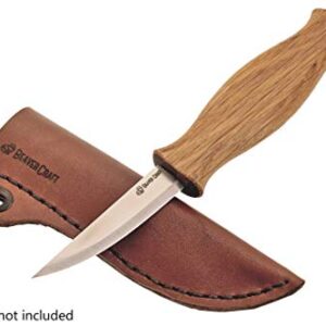 BeaverCraft Knife Leather Sheath SH1 6" x 2.4" Fixed Blade Knife Leather Sheath for Fixed Blade Knives Belt Fits up to 3.5" Blade Knives Genuine Brown Leather Case