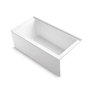 KOHLER K-20201-RA Underscore Rectangle 60-Inch x 30-Inch Alcove Bath with Integral apron, integral flange and right hand drain, White