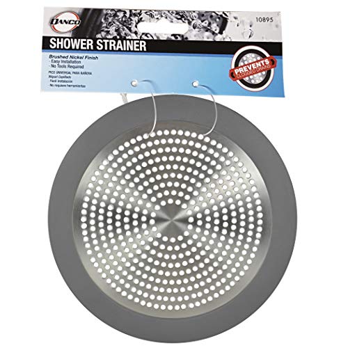 Danco 10895 Shower Drain Strainer, 5-3/4 inch, Brushed Nickel