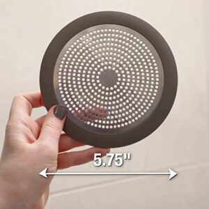 Danco 10895 Shower Drain Strainer, 5-3/4 inch, Brushed Nickel