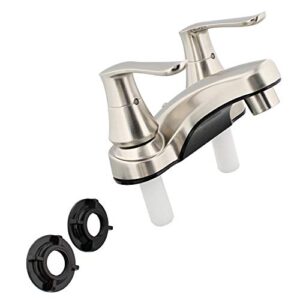 Empire Brass U-YNN77N-DH3 RV Non-Metallic Bathroom Faucet with Solid Saber Handles - 4", Brushed Nickel