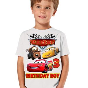 Personalized Birthday Shirt Car Birthday Shirt with Any Name and Any Age, Car Family Matching, Shirts Kids party handmade shirts