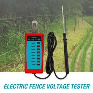 allsun Electric Fence Voltage Tester Fault Finder Farming Equipment Portable Testing Tool Neon Lights Max 600V - 7000 V