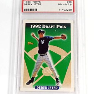 Derek Jeter Graded PSA 8 NM-MT (Baseball Card) 1993 Topps - [Base] #98