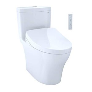 toto mw4463046cemg#01 washlet+ aquia iv two-piece elongated dual flush 1.28 and 0.8 gpf toilet with s500e electric bidet seat, cotton white