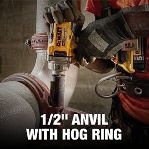 DEWALT 20V MAX* XR Impact Wrench Kit, Hog Ring Anvil, 1/2-Inch (DCF894HP2)