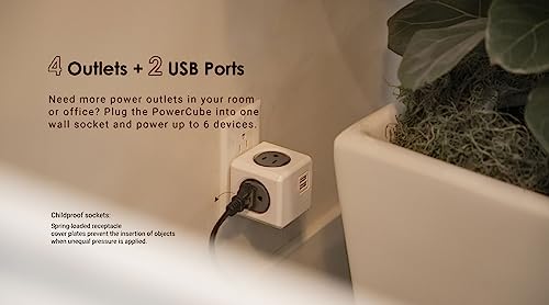 4-Outlet Surge Protector Dual USB