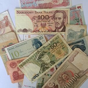 Lot of 18 Different Collectible Banknotes, Old and Uncirculated