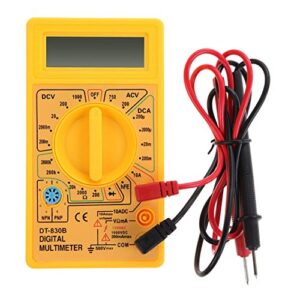 lcd digital multimeter tester meter voltmeter ammeter ohm dt830b yellow