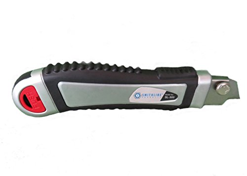 Smithline Heavy-Duty Professional Grade 25mm (1-inch) Large Utility Knife Retractable Razor Box Cutter Snap-off SK2 blades