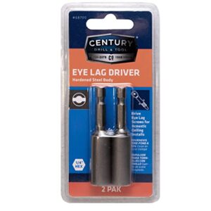 Century Drill & Tool 68700 Eye Lag Driver, 1/4" Hex