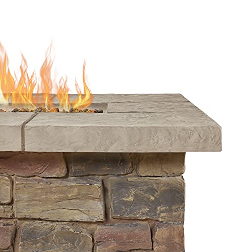 Real Flame C11812LP-BF Propane/Natural Gas, Sedona Rectangle Fire Table