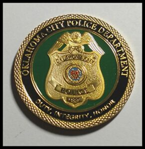 oklahoma city police department colorized challenge art coin