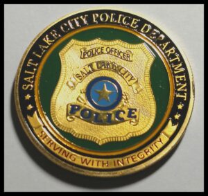 salt lake city police department colorized challenge art coin
