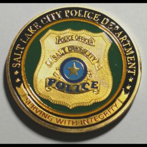 Salt Lake City Police Department Colorized Challenge Art Coin