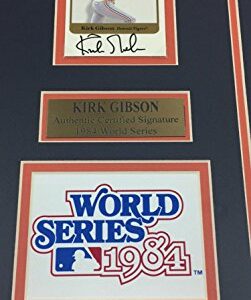 KIRK GIBSON DETROIT TIGERS Autographed Card 1984 WORLD SERIES 8x10 PHOTO FRAMED