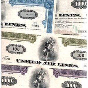 1965 American Bank Note Co. 4 DIFFERENT UNITED AIRLINES BONDS Choice About Uncirculated