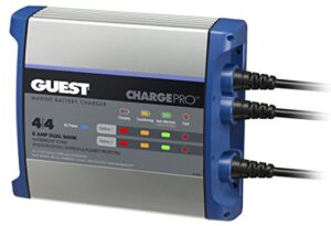 guest 2707a guest on-board battery charger 8a / 12v, 2 bank, 120v input