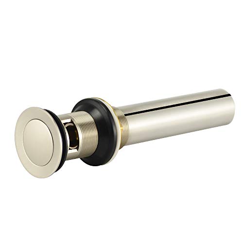 Purelux Bathroom Sink Drain Stopper Faucet Vanity Sink Pop Up Drain Assembly with Overflow, Brushed Nickel Finish